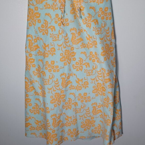 Vintage Gap Halter Dress Womens 10 Mini Sun Dress Floral Flowy Beachy Coastal - Picture 3 of 10
